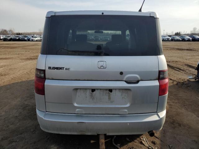 5J6YH17927L800145 - 2007 HONDA ELEMENT SC SILVER photo 6