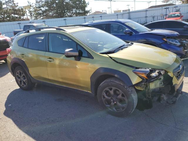 JF2GTHSCXMH264363 - 2021 SUBARU CROSSTREK SPORT YELLOW photo 4