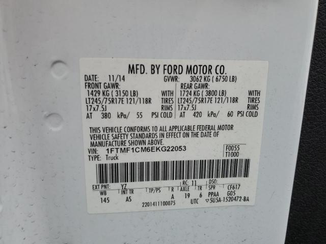 1FTMF1CM6EKG22053 - 2014 FORD F150 WHITE photo 12