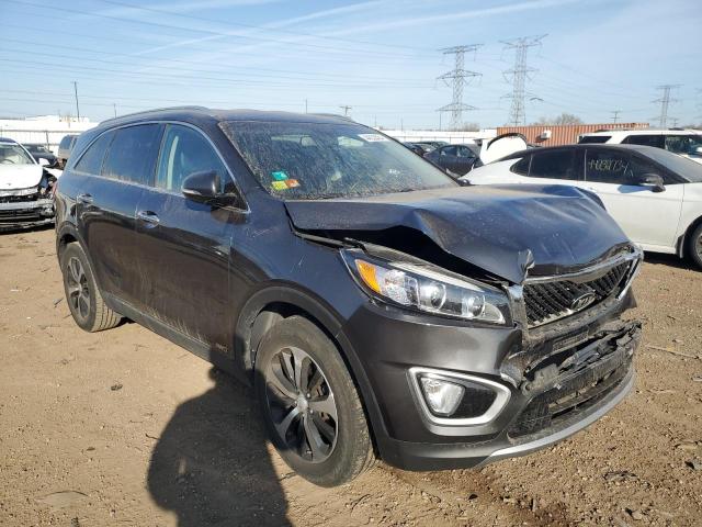 5XYPHDA16HG189183 - 2017 KIA SORENTO EX GRAY photo 4