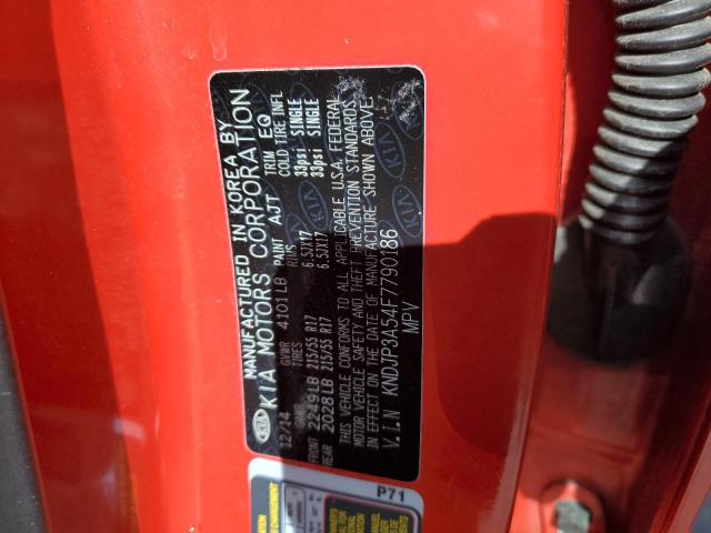 KNDJP3A54F7790186 - 2015 KIA SOUL + RED photo 12