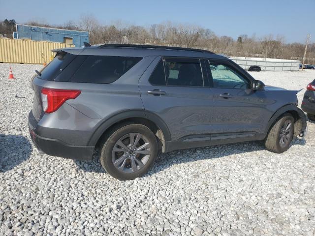 1FMSK8DH7NGA97287 - 2022 FORD EXPLORER XLT GRAY photo 3