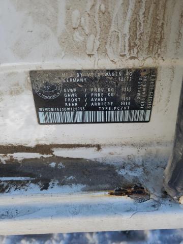 WVWDM7AJ3DW120755 - 2013 VOLKSWAGEN GOLF Սպիտակ լուսանկար 12