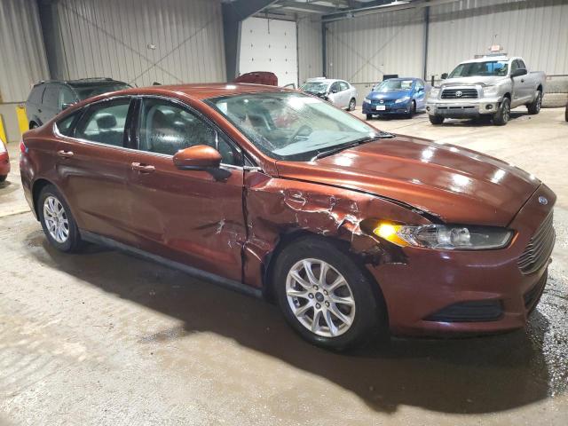 3FA6P0G78FR122712 - 2015 FORD FUSION S ORANGE photo 4