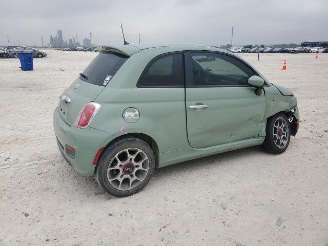 3C3CFFBR2CT287542 - 2012 FIAT 500 SPORT GREEN photo 3