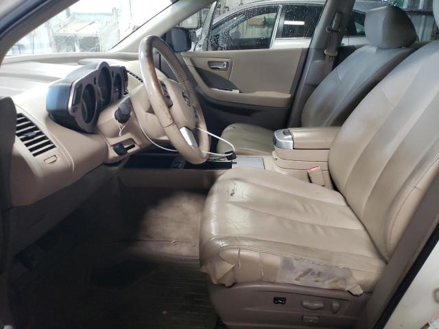 JN8AZ08W67W656217 - 2007 NISSAN MURANO SL WHITE photo 7