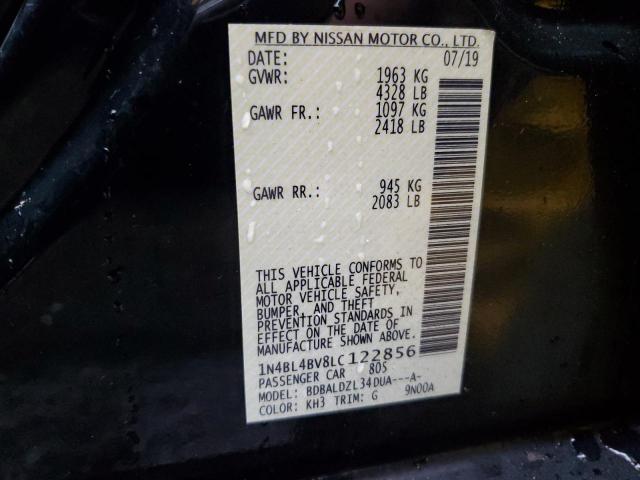 1N4BL4BV8LC122856 - 2020 NISSAN ALTIMA S BLACK photo 12