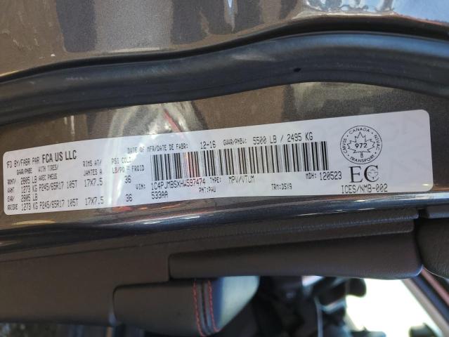 1C4PJMBSXHW597474 - 2017 JEEP CHEROKEE TRAILHAWK BLACK photo 12