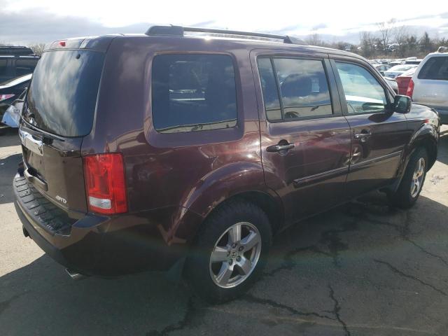 5FNYF4H73BB025912 - 2011 HONDA PILOT EXLN MAROON photo 3