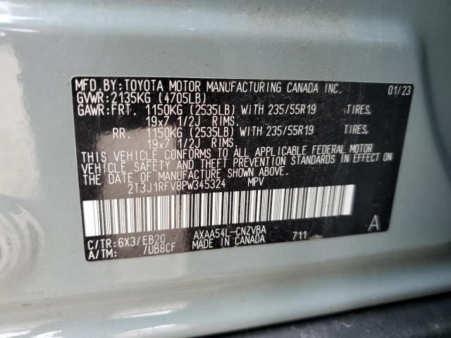 2T3J1RFV8PW345324 - 2023 TOYOTA RAV4 ADVENTURE GRAY photo 13