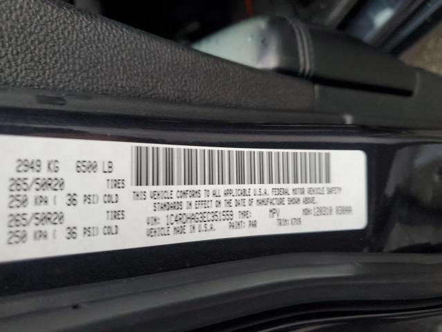 1C4RDHAG3EC351559 - 2014 DODGE DURANGO SXT BLACK photo 14