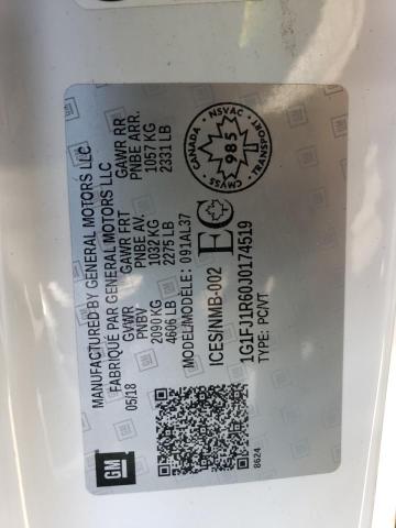 1G1FJ1R60J0174519 - 2018 CHEVROLET CAMARO ZL1 WHITE photo 12