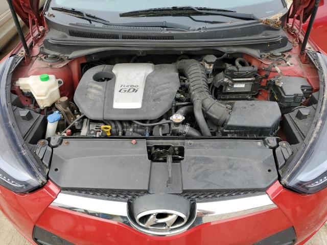 KMHTC6AE0EU183669 - 2014 HYUNDAI VELOSTER TURBO RED photo 11