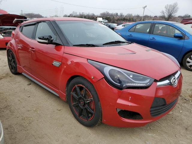 KMHTC6AE0EU183669 - 2014 HYUNDAI VELOSTER TURBO RED photo 4