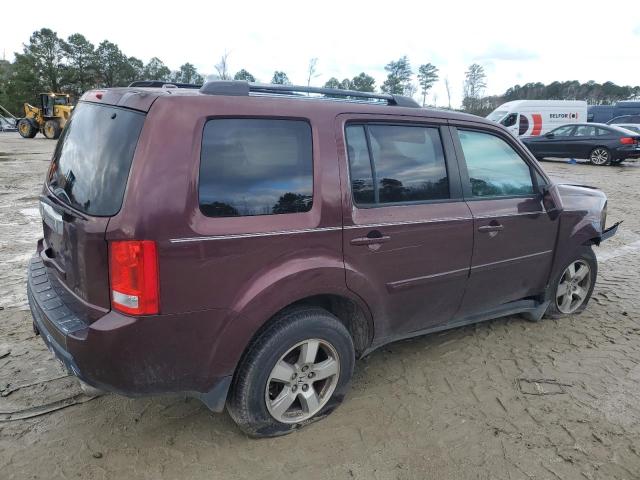 5FNYF4H45AB020246 - 2010 HONDA PILOT EX BURGUNDY photo 3