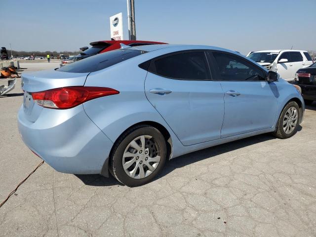 KMHDH4AE3CU404270 - 2012 HYUNDAI ELANTRA GLS BLUE photo 3