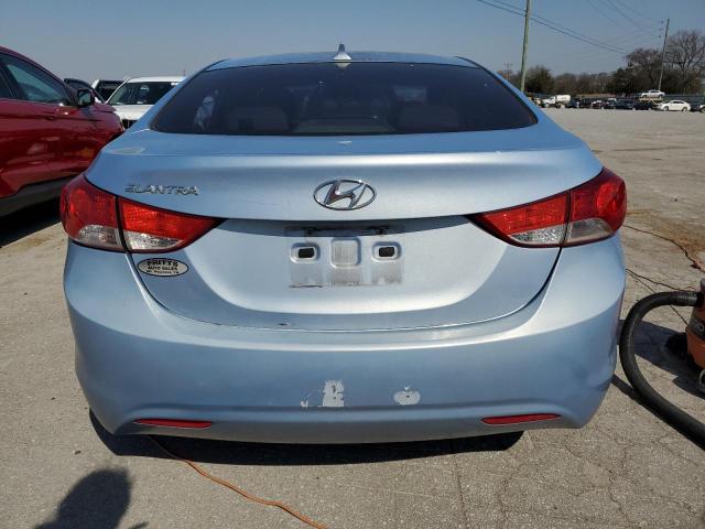 KMHDH4AE3CU404270 - 2012 HYUNDAI ELANTRA GLS BLUE photo 6