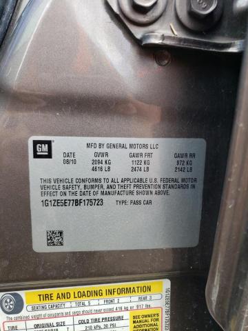 1G1ZE5E77BF175723 - 2011 CHEVROLET MALIBU LTZ BROWN photo 12