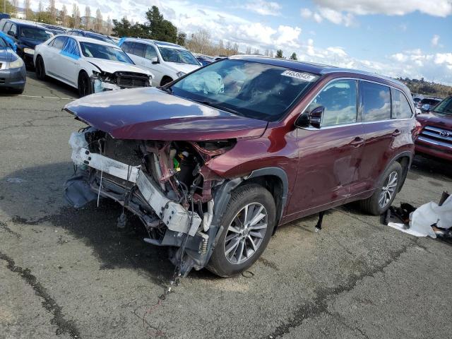 5TDJZRFH3JS858718 - 2018 TOYOTA HIGHLANDER SE BURGUNDY photo 1