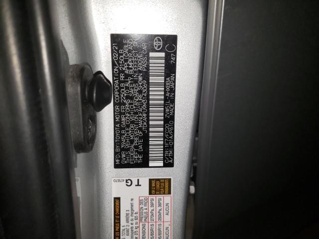 JTDKAMFU9M3143069 - 2021 TOYOTA PRIUS SPECIAL EDITION SILVER photo 12