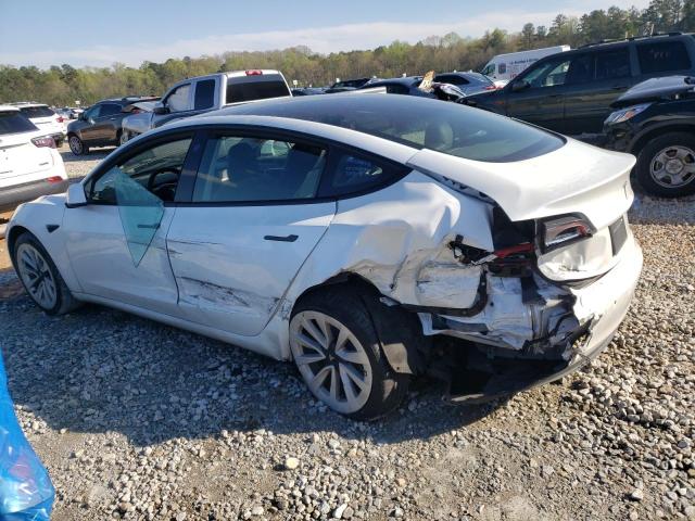 5YJ3E1EAXNF288253 - 2022 TESLA MODEL 3 WHITE photo 2