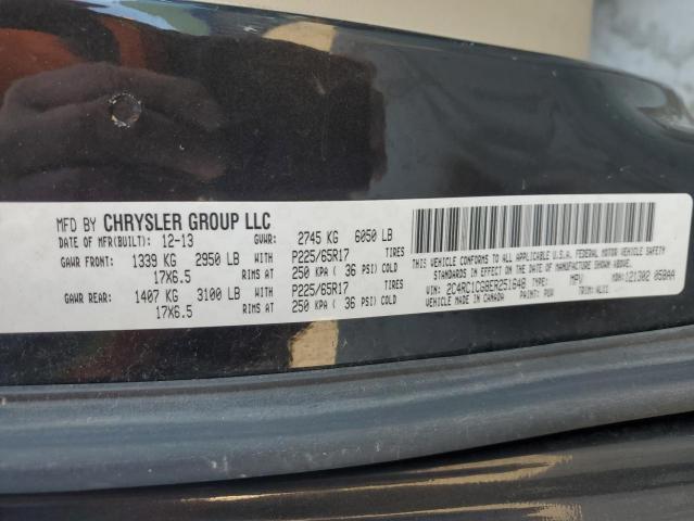 2C4RC1CG8ER251648 - 2014 CHRYSLER TOWN & COU TOURING L BLACK photo 13