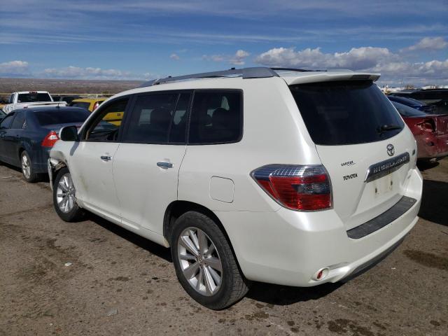 JTEEW44A882006669 - 2008 TOYOTA HIGHLANDER HYBRID LIMITED WHITE photo 2