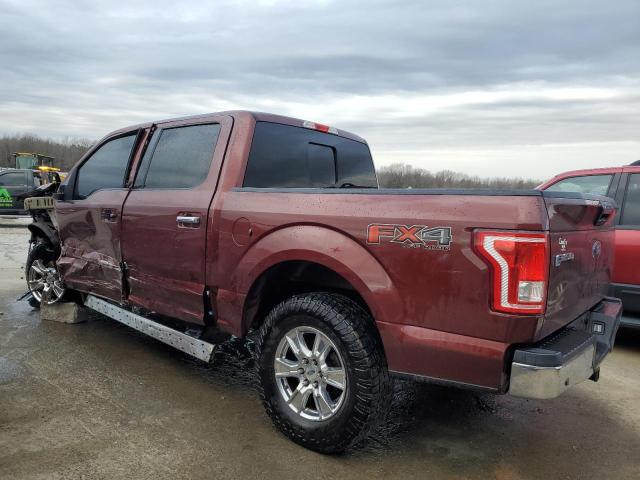 1FTEW1EP4GFD33602 - 2016 FORD F150 SUPERCREW BURGUNDY photo 2
