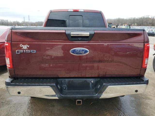 1FTEW1EP4GFD33602 - 2016 FORD F150 SUPERCREW BURGUNDY photo 6