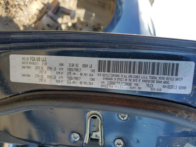 1C6RR6TT7LS133490 - 2020 RAM 1500 CLASS SLT ლურჯი ფოტო 12