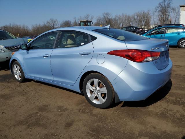 KMHDH4AEXDU495166 - 2013 HYUNDAI ELANTRA GLS BLUE photo 2