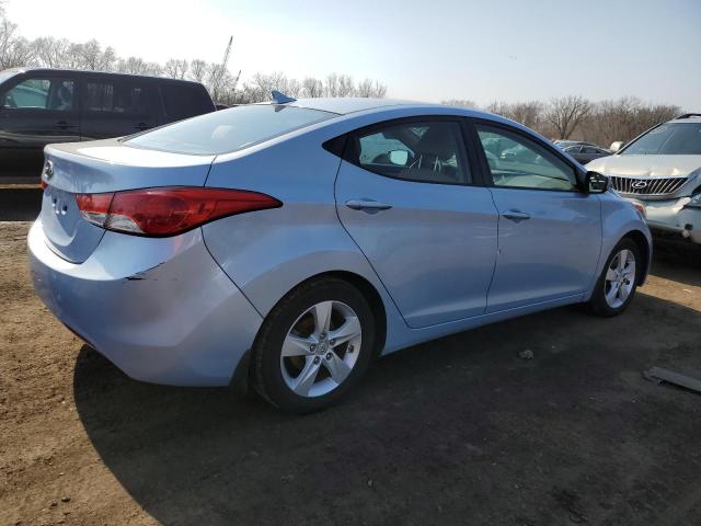 KMHDH4AEXDU495166 - 2013 HYUNDAI ELANTRA GLS BLUE photo 3