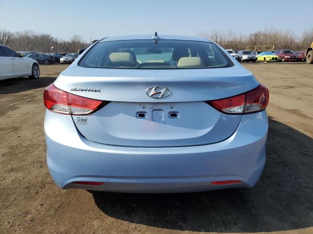 KMHDH4AEXDU495166 - 2013 HYUNDAI ELANTRA GLS BLUE photo 6