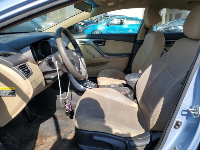 KMHDH4AEXDU495166 - 2013 HYUNDAI ELANTRA GLS BLUE photo 7