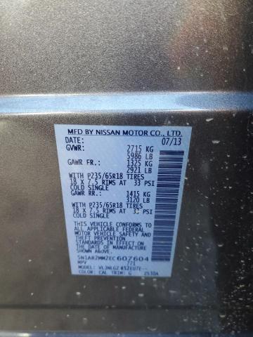 5N1AR2MM2EC607604 - 2014 NISSAN PATHFINDER S أسمر صورة 13