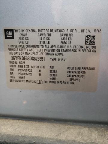 3GYFNDE38DS526651 - 2013 CADILLAC SRX PERFORMANCE COLLECTION Көк фото 13