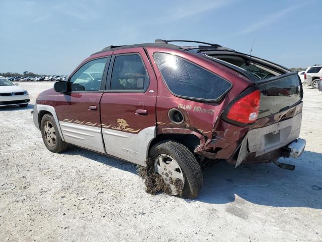 3G7DA03E51S526901 - 2001 PONTIAC AZTEK BURGUNDY photo 2