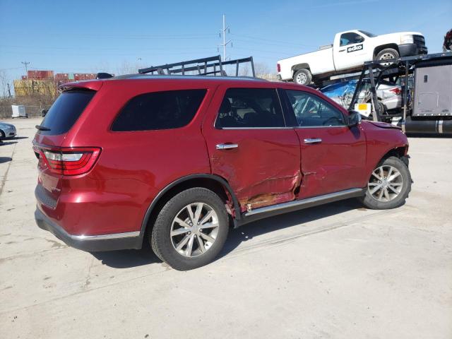 1C4RDJDG3FC818421 - 2015 DODGE DURANGO LIMITED RED photo 3