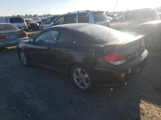 KMHHM65D35U168443 - 2005 HYUNDAI TIBURON BLACK photo 2