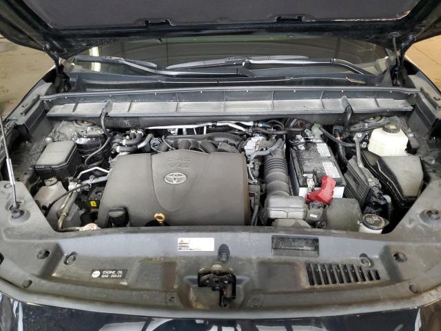 5TDGZRBH2NS257645 - 2022 TOYOTA HIGHLANDER XLE BLACK photo 12