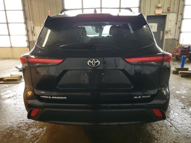 5TDGZRBH2NS257645 - 2022 TOYOTA HIGHLANDER XLE BLACK photo 6