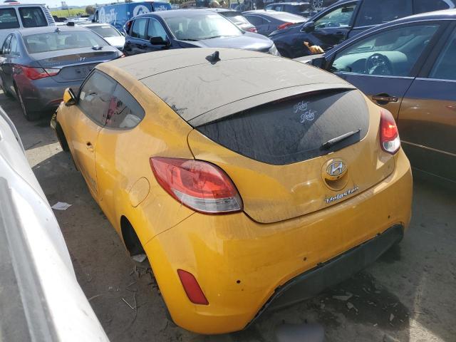 KMHTC6AD0CU067294 - 2012 HYUNDAI VELOSTER YELLOW photo 2