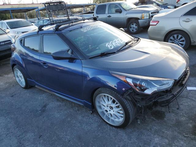 KMHTC6AE2GU259945 - 2016 HYUNDAI VELOSTER TURBO BLUE photo 4