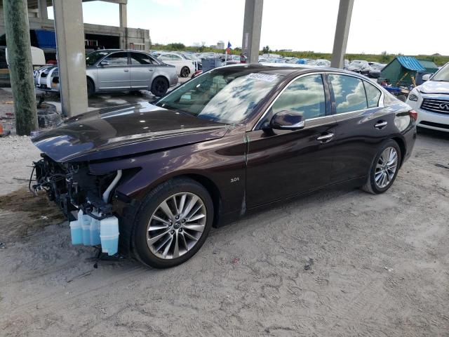 JN1EV7AP0JM357610 - 2018 INFINITI Q50 LUXE BROWN photo 1