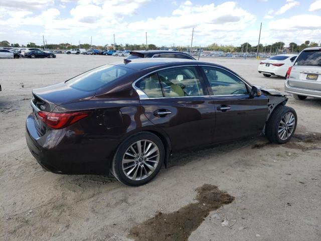 JN1EV7AP0JM357610 - 2018 INFINITI Q50 LUXE BROWN photo 3