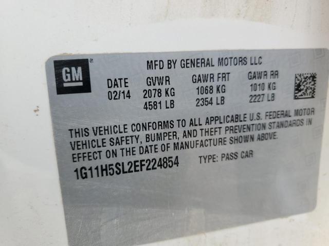 1G11H5SL2EF224854 - 2014 CHEVROLET MALIBU LTZ WHITE photo 12