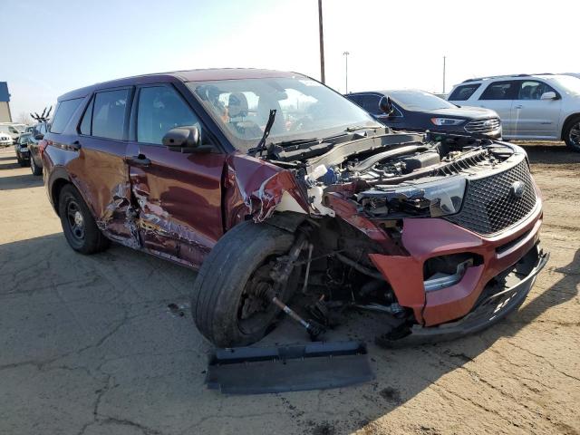 1FM5K8AW4LGB24149 - 2020 FORD EXPLORER POLICE INTERCEPTOR BURGUNDY photo 4