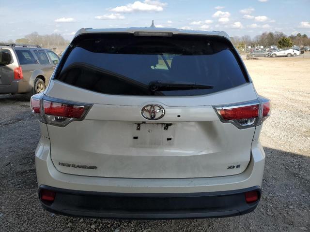 5TDKKRFH2GS504190 - 2016 TOYOTA HIGHLANDER XLE WHITE photo 6