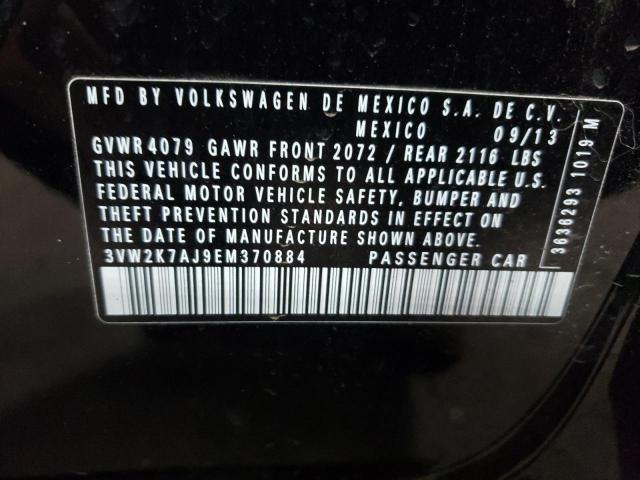 3VW2K7AJ9EM370884 - 2014 VOLKSWAGEN JETTA BASE Qara foto 12