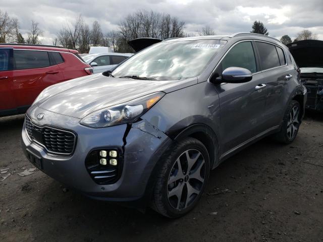 KNDPRCA63H7254779 - 2017 KIA SPORTAGE SX GRAY photo 1